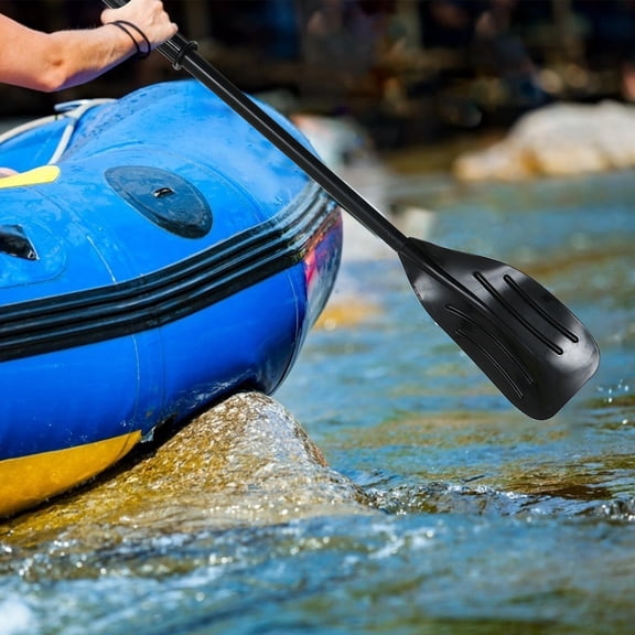 DEEPCRAFF 2Pcs Durable Black Plastic Boat Paddle Detachable Oars for Kayak Canoe and Rowing