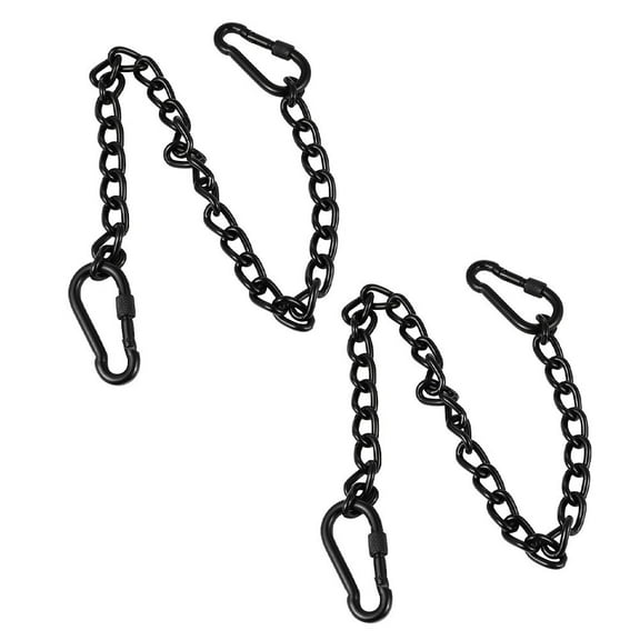 DEEPCRAFF 2Pcs Black Stainless Steel Swing Chain Flexible Hanging Chair Accessory