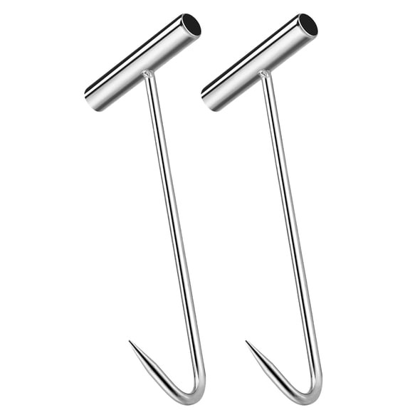 DEEPCRAFF Stainless Steel Drain Cover Hook Tool T Shaped Efficient Grip 2Pcs