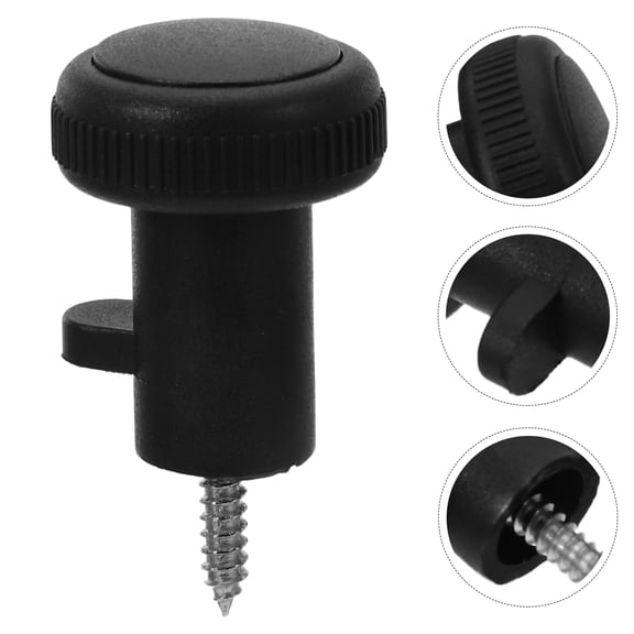 DEEPCRAFF 2Pcs Black Plastic Sliding Glass Door Handle Screw on Window Pull Knob for Easy Grip