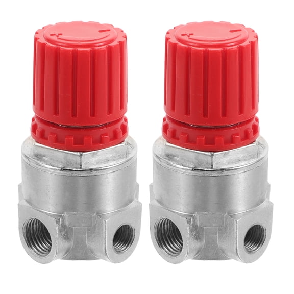 DEEPCRAFF 2Pcs Red Air Compressor Regulator with Energy Efficient Pressure Control Valve for Air Systems