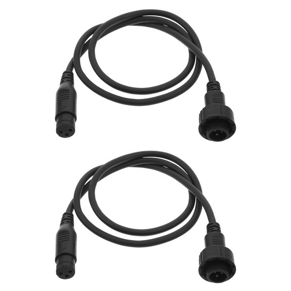 DEEPCRAFF 2Pcs Flexible Black Dmx Lighting Cable with Male Female Connectors for Outdoor Use
