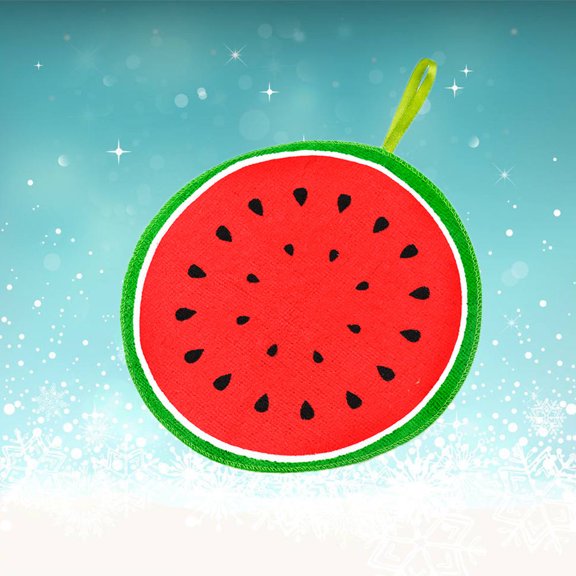 DEEPCRAFF 2Pcs Hanging Kitchen Hand Towels Multi Colored Soft Fabric Fruit Pattern Quick Drying