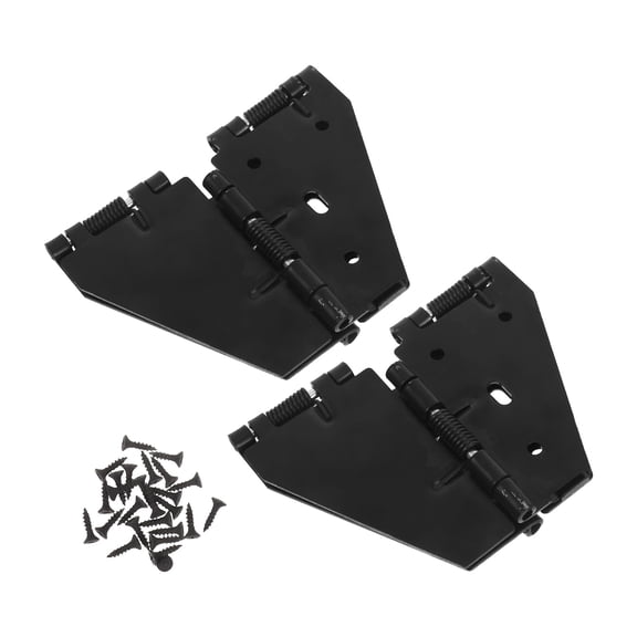 DEEPCRAFF Deepcraff Heavy Duty Iron Table Hinges Black Furniture Folding Mechanism 2Pcs