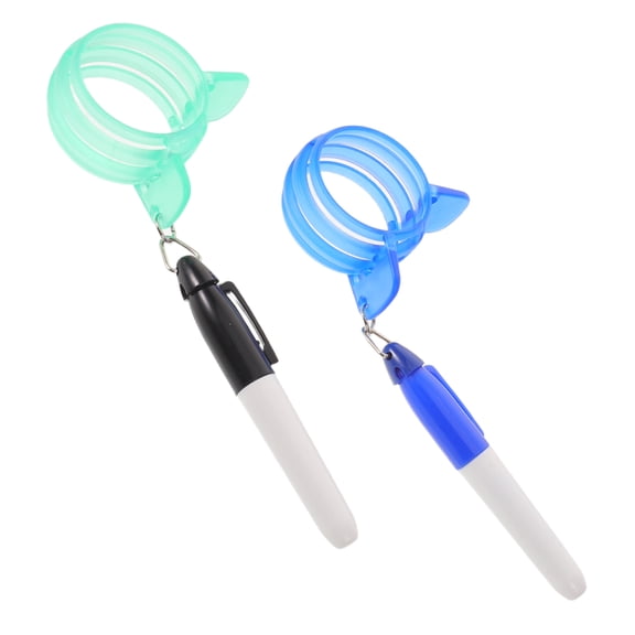 DEEPCRAFF 2Pcs Golf Ball Line Stencil with Marker for Precision Alignment and Easy Putting Accuracy in Assorted Colors