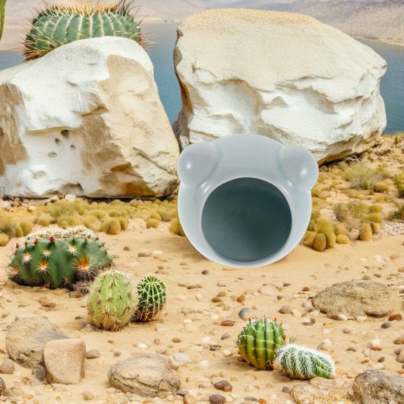 DEEPCRAFF 2Pcs Hamster Ceramic Hideaway for Small Pets Enhancing Security and Comfort