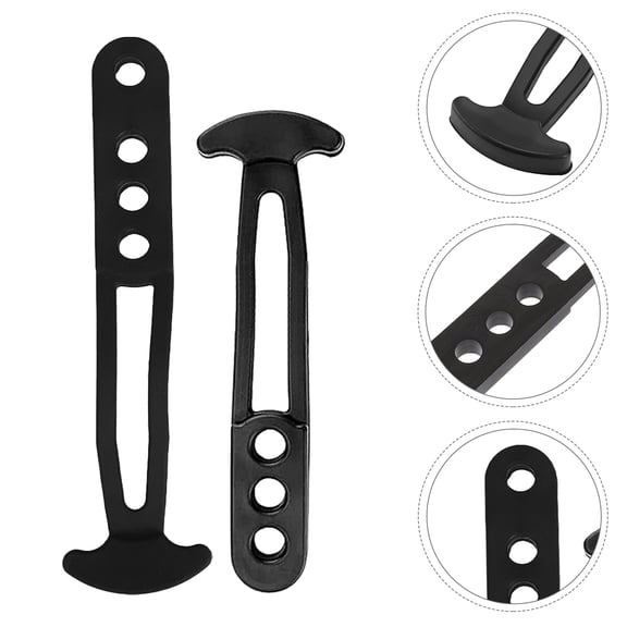 DEEPCRAFF 2-Pack Heavy Duty Black Rubber Ladder Straps with Quick Release Buckles for Secure Boat and Telescoping Ladder Tie-Down