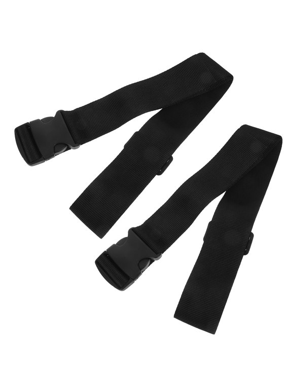 2Pcs Heavy Duty Utility Strap for Backpacking and Luggage Compression in Black