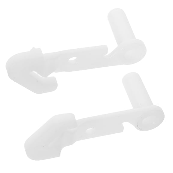 DEEPCRAFF 2-Pack Heavy Duty White Plastic Fridge Door Stop Hooks Replacement for Secure and Stable Refrigerator Door Control