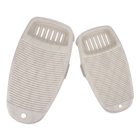 DEEPCRAFF 2Pcs Compact Plastic Wash Boards for Hand Washing Clothes with Antiskid Base for Travel Use Grey
