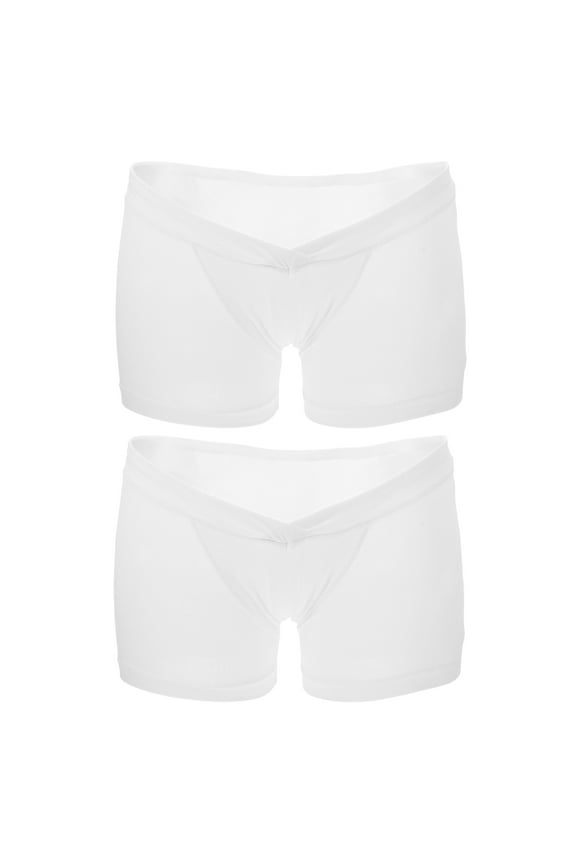 2Pcs White Household Maternity Pants Odorless Breathable Comfortable Postpartum Pants