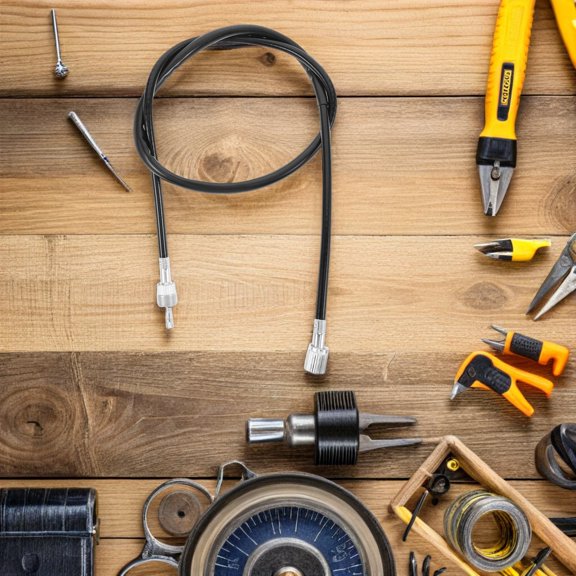 DEEPCRAFF 2Pcs Motorcycle Speedometer Cable Black High Signal Transmission Scooter Accessory