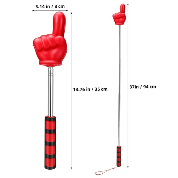 DEEPCRAFF 2-Pack Multi-Color Hand Pointers with Extendable Finger Sticks and Comfortable Soft Handles for Classroom Teaching