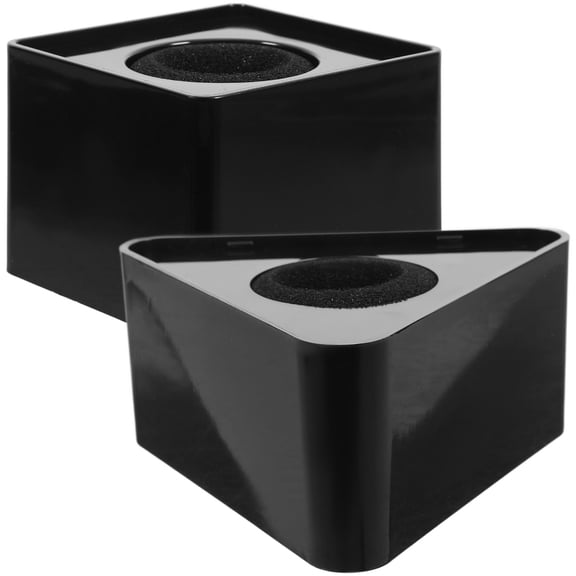 DEEPCRAFF 2-Pack Portable Black ABS Microphone Flag Stickers, Mic Station Accessories for Outdoor Events and Broadcasts