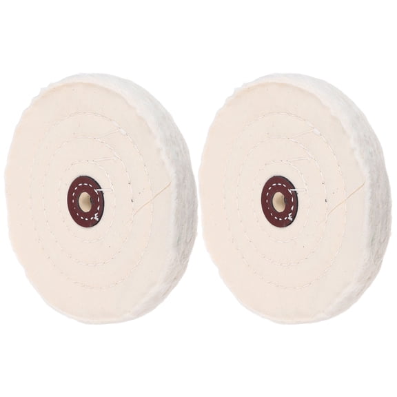 DEEPCRAFF 2Pcs Cotton Buffing Wheel Set for Grinder Polishing Disc for Wood Metal Stone Surfaces