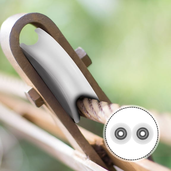 DEEPCRAFF 2-Pack Steel U-Groove Pulley Wheels for Sliding Gate Rollers, Home Gate Hardware, 3.2 x 1.3 Inches