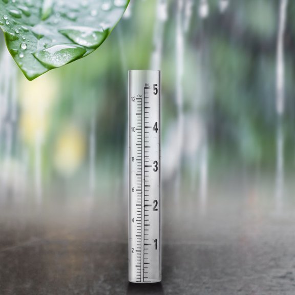 DEEPCRAFF 2Pcs Rain Meter Glass Test Tube with Measurement Marks for Lawn Garden and Weather Observation