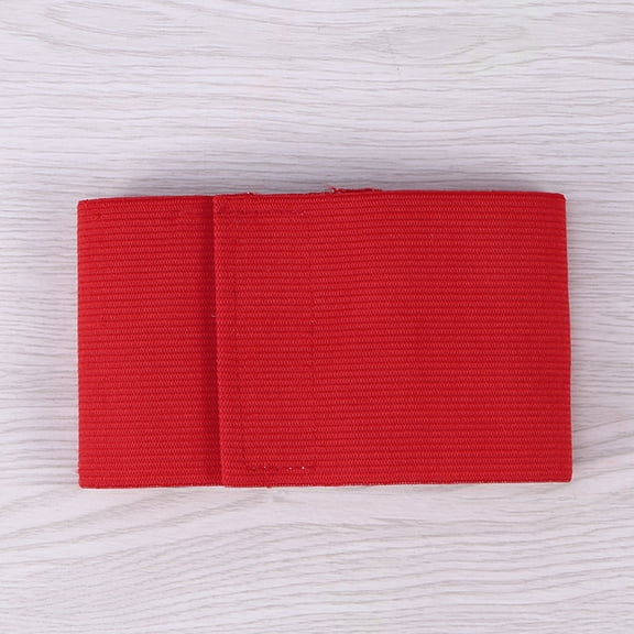 DEEPCRAFF Black and Red Soccer Captain Armbands, Nylon Captain Bands for Team Sports, 2 Pieces