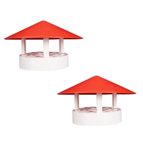 DEEPCRAFF Set of 2 Red PVC Chimney Covers for Home Use with -Resistant