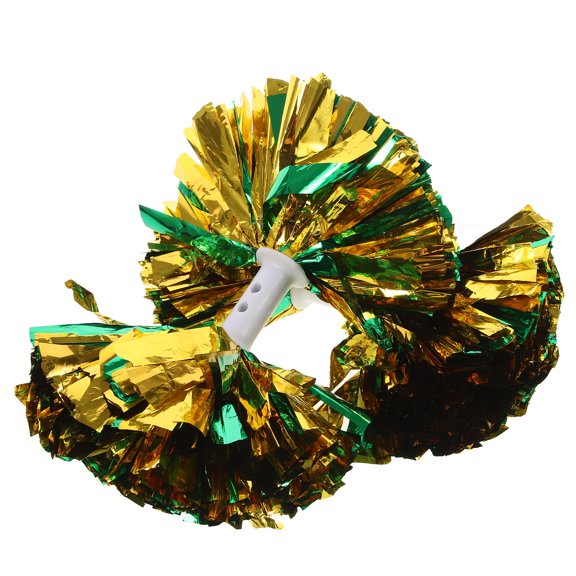 DEEPCRAFF 2-Pack Reusable Glitter Cheerleader Pom Poms Plastic Performance Props for Parties and Events
