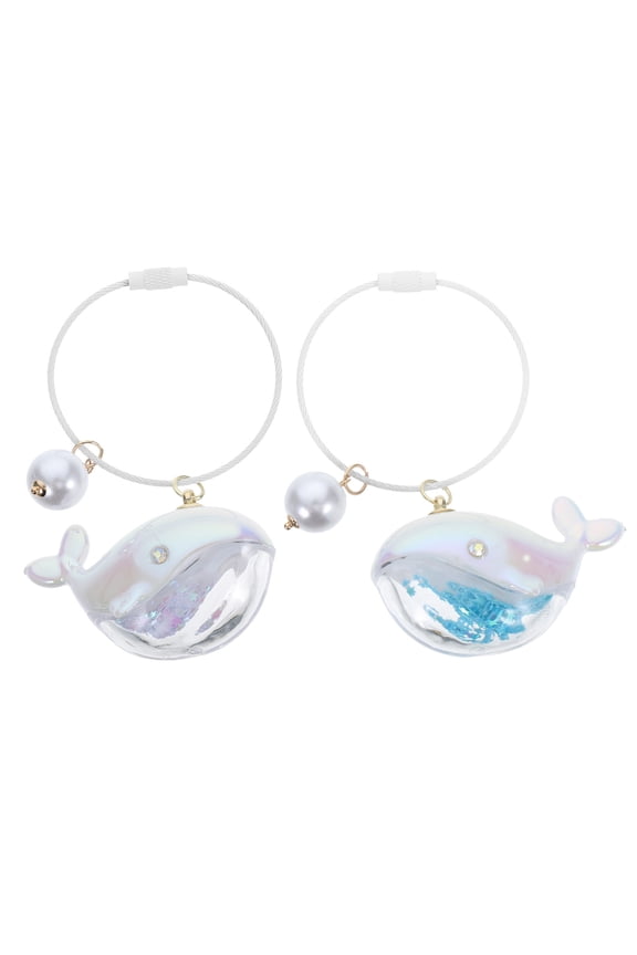 2-Pack Dolphin Keychains Cute Key Accessories for Bags, Car Keys, and