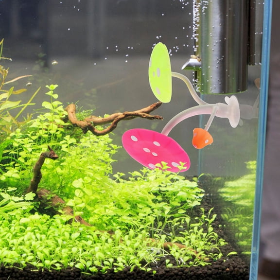 DEEPCRAFF 2Pcs Silicone Fish Leaf Betta Fish Bed Aquarium Decor with Suction Cup Attachment