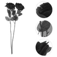 thumbnail image 1 of DEEPCRAFF 2-Pack Black Rose Artificial Flowers Decorative Photo Props for Living Room Home Decor, 1 of 7