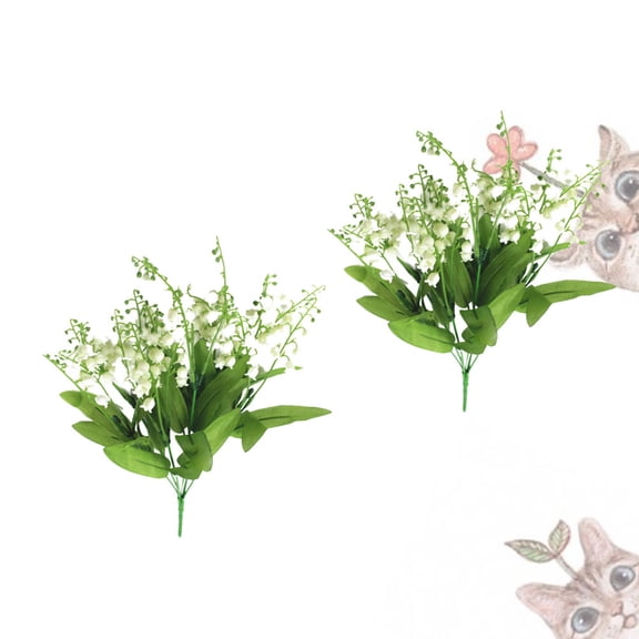 DEEPCRAFF Beautiful Green Artificial Bellflowers for Wedding Bridal Decoration
