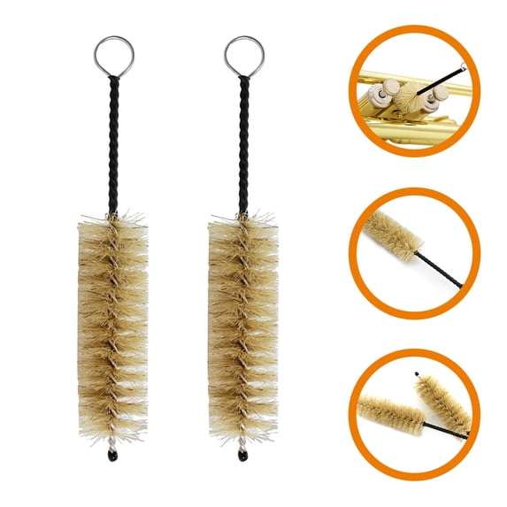 DEEPCRAFF 2Pcs Small Brush for Wind Instruments Bristle