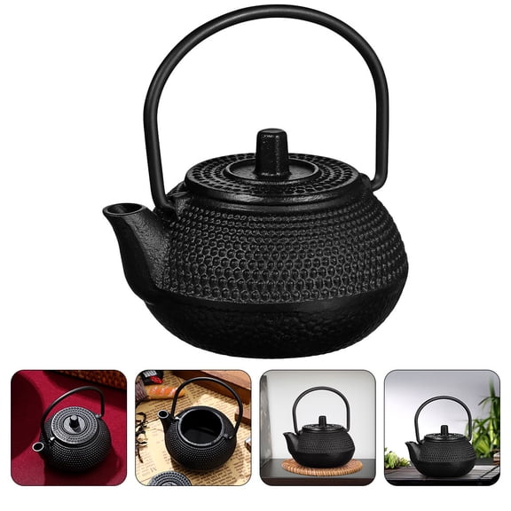DEEPCRAFF 2-Pack Retro Style Black Tea Kettle Decorative Ornament for Home and Office Desktop Display