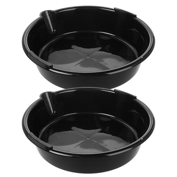 DEEPCRAFF 2Pcs Spill Prevention Oil Catch Pan for Fluid Drain with Stable Plastic and Easy to Clean Design