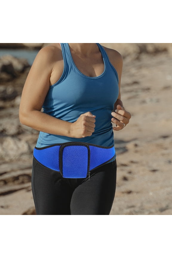 2Pcs Sports Pouch for Mic Neoprene Waist Bag with Adjustable Belt for Workout and Dance