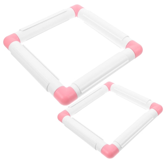 DEEPCRAFF 2-Pack Plastic Quilting Hoops for Embroidery, Secure Fabric Holding and Precise Stitching Frames