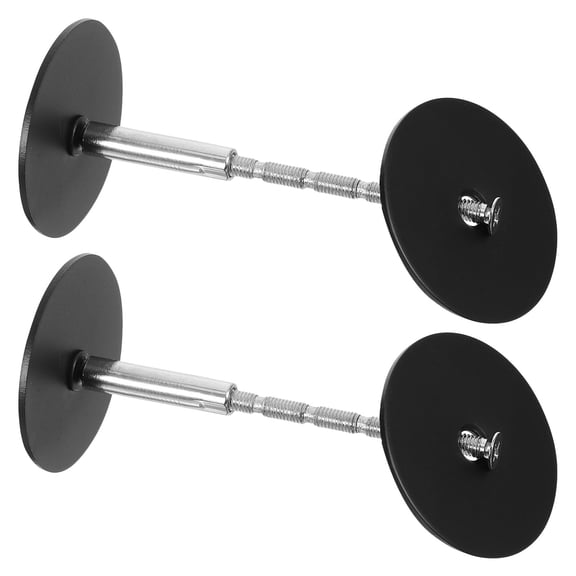 DEEPCRAFF 2Pcs Stainless Steel Door Knob Hole Cover Plate Black Decorative Deadbolt Cover for Front Doors