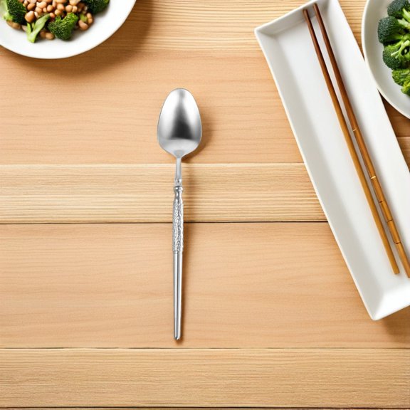 DEEPCRAFF 2Pcs Stainless Steel Spoon Replacement Heads Dishwasher Safe Mirror Finish Western Cutlery