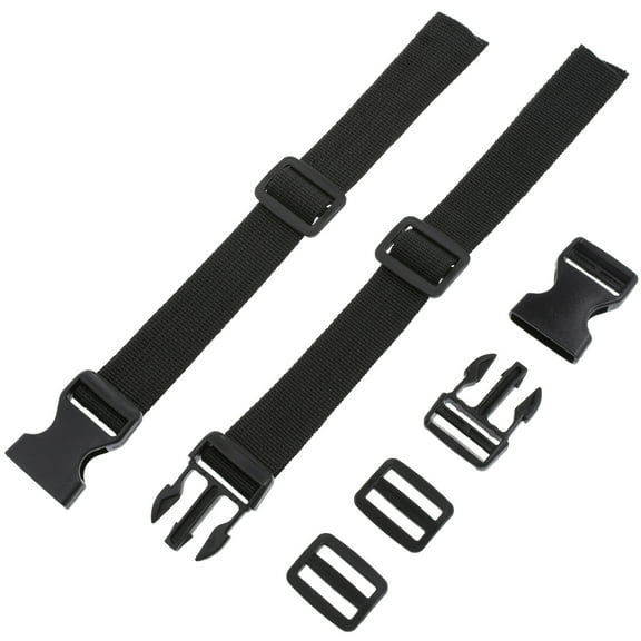 DEEPCRAFF 2Pcs Utility Tie Down Straps in Black with Adjustable Length and Quick Release Buckle