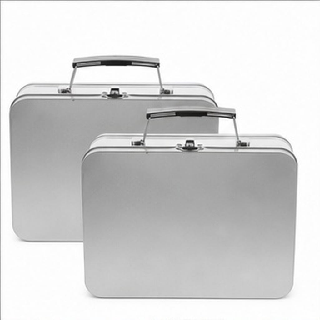 DEEPCRAFF 2Pcs Vintage Lunch Box Metal Container with Handle Leakproof ...