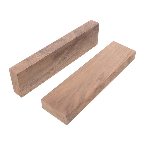 DEEPCRAFF 2Pcs Rectangular Walnut Wood Carving Blanks Natural Grain Hardwood Blocks for DIY Crafting and Woodworking Use