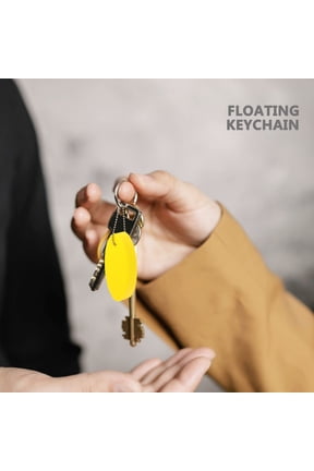 2Pcs Waterproof Floating Keychain Set Boat Keychain Yellow Outdoor