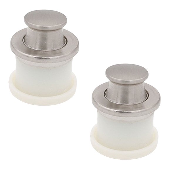 DEEPCRAFF 2Pcs White Embedded Furniture Handle Cabinet Pulls with Telescopic Spring Design