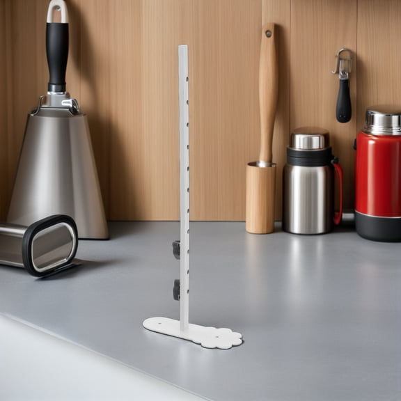 DEEPCRAFF 2-Pack White Metal Pegboard Desk Stands with Adjustable Shelves for Home Office Storage and Organization Solutions