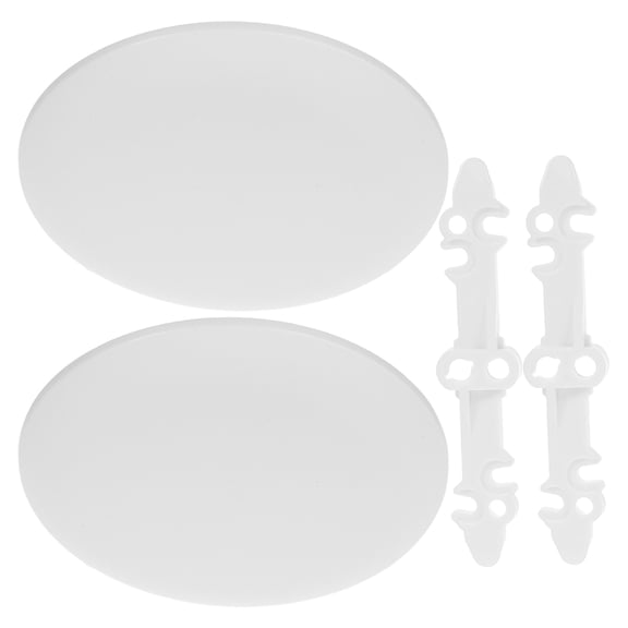 DEEPCRAFF 2Pcs White Plastic Ceiling Plate Cover Flat Decorative Round Electrical Box Cover