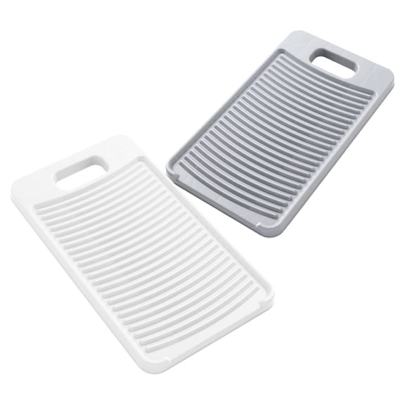 DEEPCRAFF 2Pcs White and Gray Washboard for Laundry Friction Enhancement Simple Design Home Use