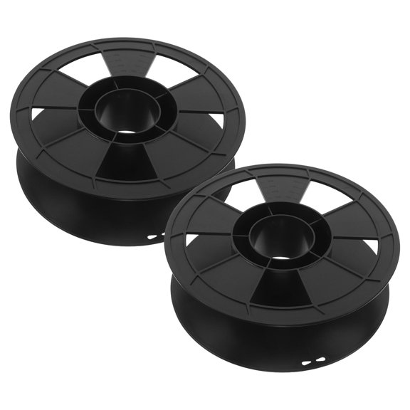 DEEPCRAFF 2Pcs Wire Spool Organizer Black Plastic with Multi Hole Design for Electronics Workshops