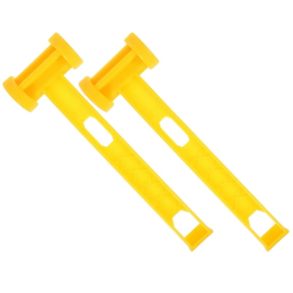 DEEPCRAFF 2Pcs Yellow Pe Tent Hammer for Camping Tool Hammer 9.8x3x1.8in