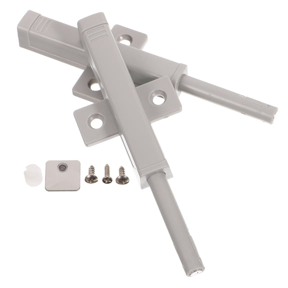 DEEPCRAFF 2-Pack Heavy Duty Push Button Cabinet Latch with Self-Closing Mechanism, ABS Plastic Material