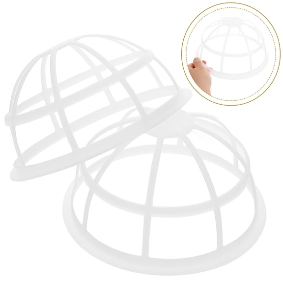 DEEPCRAFF 2pcs Baseball Cap Washing Cage White Plastic Hat Shape Protector Frame