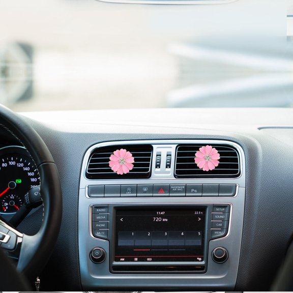 DEEPCRAFF 2pcs Vent Clips for Car Freshies Camellia Shape for Daily Commute