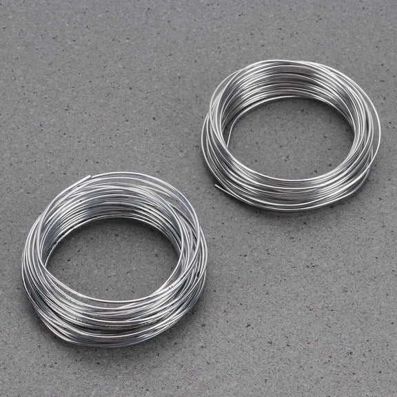 DEEPCRAFF 2Pcs Plated Silver Metal Wire for DIY Manual Wire Sculpture Tools and Skeleton Making Craft Use