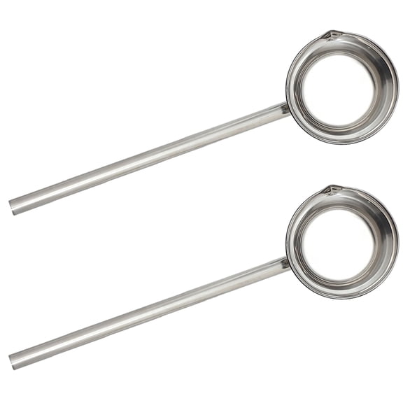 DEEPCRAFF Set of 2 Stainless Steel Water Ladles with Handles, Rust-Resistant Plated Kitchen Utensils